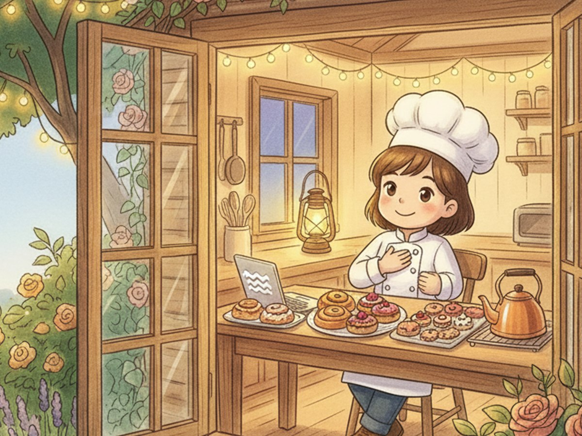 厨房からまっすぐ語りかけるパティシエちゃん